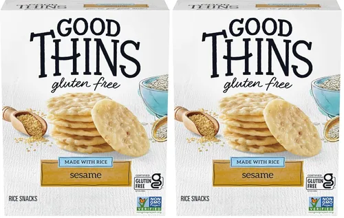 Vista 19 de Good Thins Snacks de arroz con sésamo galletas sin gluten, 3.5 onzas