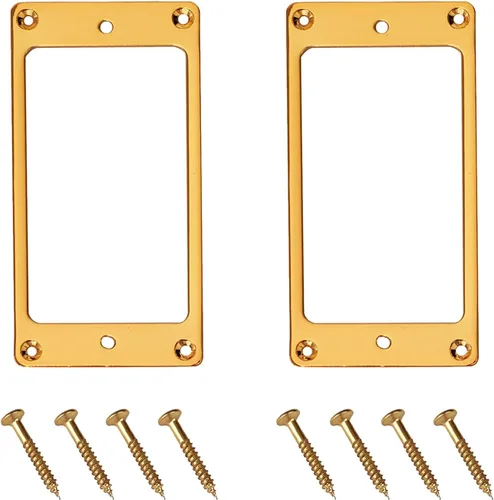 Vista 7 de Marco de repuesto para anillo de recogida Humbucker de metal, compatible con guitarras eléctricas LP SG (negro)
