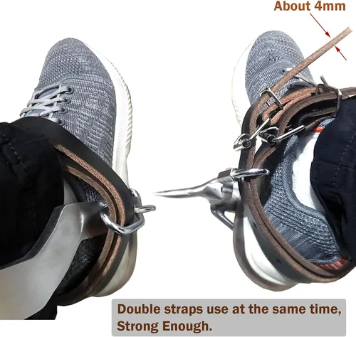 Vista 4 de Picos de escalada de árboles con cinturón – Equipo de escalada de árboles de acero inoxidable Escaladas Gaffs Pads Herramienta de engranaje