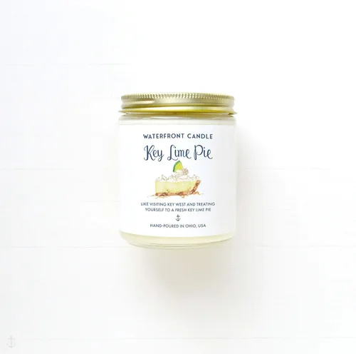 Key Lime Pie Scented Candle Gift Sets | Perfect Gift | Handmade | Ohio, USA | Waterfront Candle