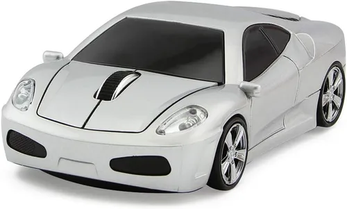 Vista 5 de Ratón inalámbrico para coche deportivo óptico 2.4G Nano USB Ratones de computadora portátil de escritorio (Azure)