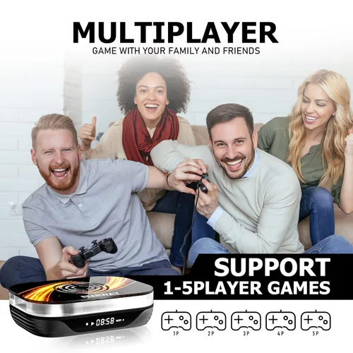 Vista 6 de Bearway Retro Game Consoles Super Console X3 Plus 114,000+ Games Video Game Console Plug Play Video Games for TV EmuELEC 4.5Android 9.0CoreE 3