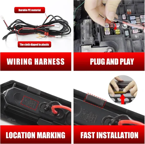 Vista 4 de Mabett 5 piezas de luces LED de parrilla para accesorios Ford Bronco 2021 2022 2023 2024 2025 de 2/4 puertas, compatibles con Badlands Wildtrak &