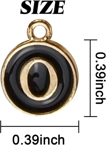 Vista 2 de NSBELL 104 dijes de letras para hacer joyas, dijes del alfabeto de doble cara para collar y pulsera