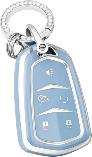 Vista 10 de OFFCURVE Funda protectora para llave de Cadillac Escalade 2015-2019 CTS XTS ATS STS XT4 XT5 CT6 SRX Smart Key Holder Accesorios de coche, negro