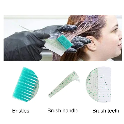 Vista 3 de Peine de pinceles de tinte para el cabello, herramienta de cepillo para colorear el cabello, aplicador de coloración para peluquería en el hogar