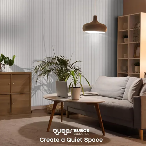 Vista 6 de BUBOS Paquete de 6 paneles acústicos grandes, paneles insonorizados de 48 x 12 pulgadas para paredes, paneles acústicos de pared autoadhesivos