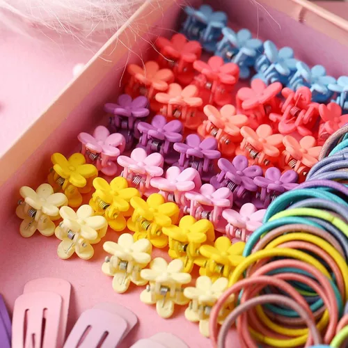 Vista 4 de Juego de pinzas elásticas para el cabello bandas elásticas para el cabello bandas suaves para niñas bandas de goma pequeñas soportes elásticos