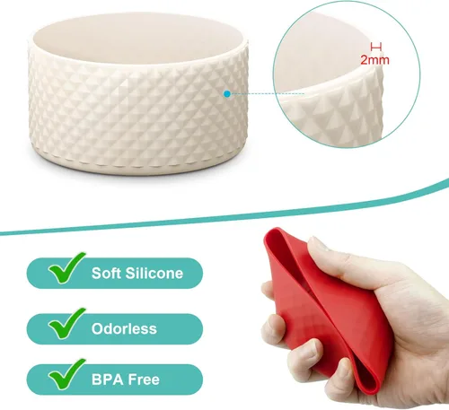 Vista 4 de Airboat Actualización 2 Piezas Protector de Silicona Boot Bumper para Stanley Quencher Adventure 40oz 30oz 20oz Vaso Térmico, Funda Protectora