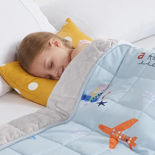 Vista 27 de Hosukko - Manta con peso de 3 libras - Manta pesada y transpirable - Princesa en beige, 20 x 30 pulgadas, 3 libras