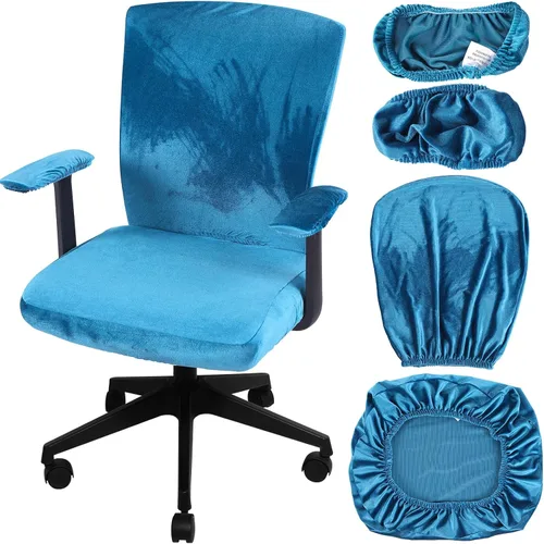 Vista 18 de Tallew Juego de 4 Fundas para Silla de Oficina, Fundas Universales Elásticas para Computadora, Fundas Protectoras Estiratables para Asiento