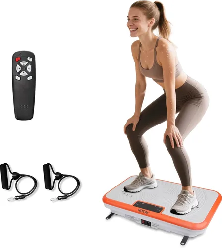 Vista 10 de ROTAI Máquina de ejercicios de placa de vibración, placa de vibración para drenaje linfático y pérdida de peso, placa de vibración de cuerpo entero