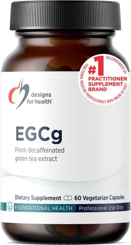 Designs for Health EGCg - Extracto de té verde descafeinado (225 mg) + suplemento antioxidante de polifenoles, píldoras de té verde vegano sin OMG