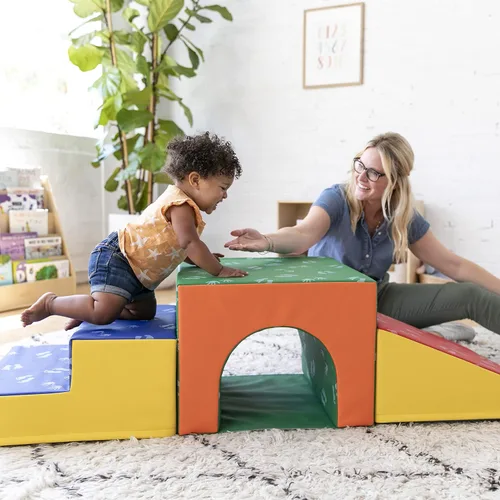 Vista 10 de ECR4Kids escalador de juguete individual de espuma con túnel, para enseñanza primaria