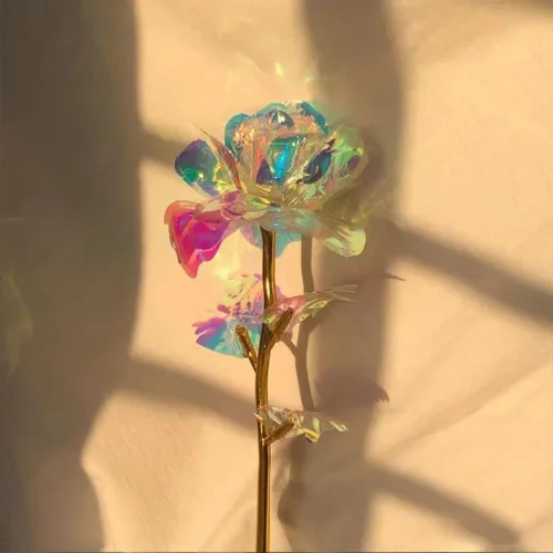 Vista 6 de 3 piezas de rosas artificiales chapadas en papel de aluminio de imitación para el día de San Valentín, Día de la Madre, cumpleaños, regalos de amor