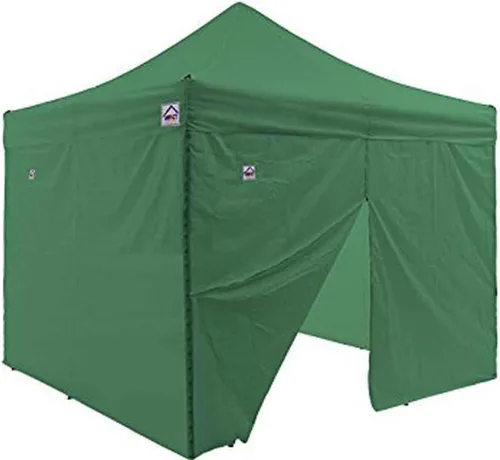 Vista 2 de Impact Canopy Paredes para carpa desplegable de 10 x 10 pies, 4 paredes laterales, color negro