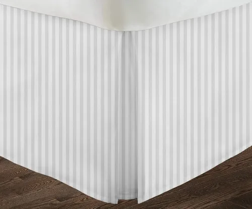 Vista 12 de Falda de cama – Falda de cama plisada 100% algodón egipcio de 800 hilos – Fácil ajuste con falda de cama a medida de 12 pulgadas – Tamaño individual