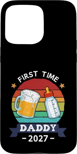 Vista 31 de First Time Daddy 2027 Funny Dad to Be Pregnancy Reveal Case for iPhone 16