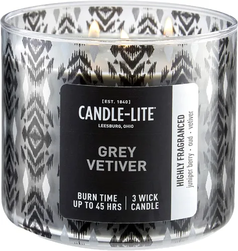 Vista 11 de CANDLE-LITE Fragancia perfumada fresca de brisa de lavanda, una vela de aromaterapia de 3 mechas de 10 onzas con 20-40 horas de tiempo