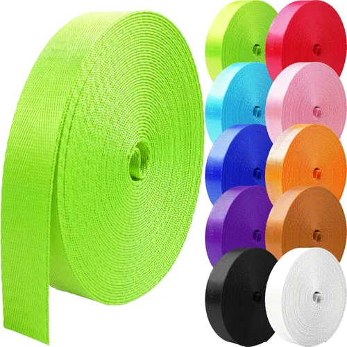 Vista 11 de Correa de nailon de 1 pulgada, 1.5 pulgadas, 2 pulgadas, correa de nailon para cinturón, correas de mochila, 10, 25, 50, 3.3 yardas