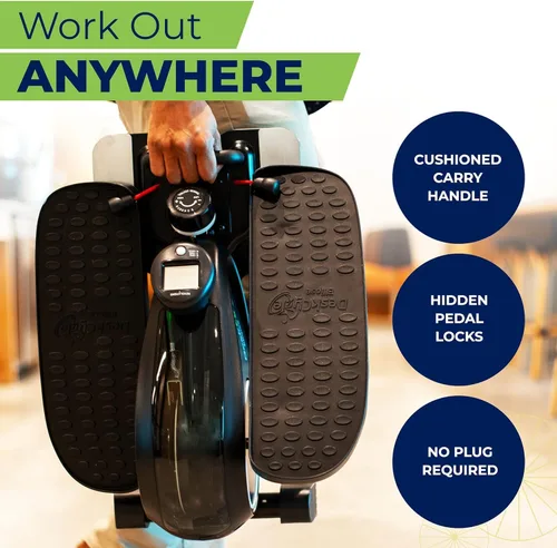 Vista 6 de DeskCycle Under Desk Elliptical Machine up to 40 lbs Magnetic Resistance Foot Pedaler, Ultra-Smooth & Silent Seated Leg Exerciser, Heavy Duty