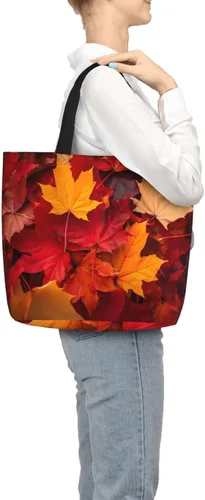 Vista 4 de Bolsa de mano de girasoles negros para mujer, bolsas reutilizables para compras de comestibles con cremallera, bolsa de hombro casual