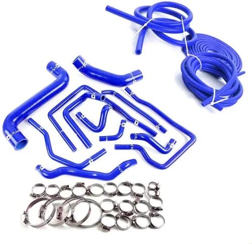 Vista 21 de G-PLUS Kit de abrazaderas de manguera de refrigerante de radiador de silicona compatible con Subaru Impreza WRX/STi GDA/GDB EJ207 2002 2003 2004
