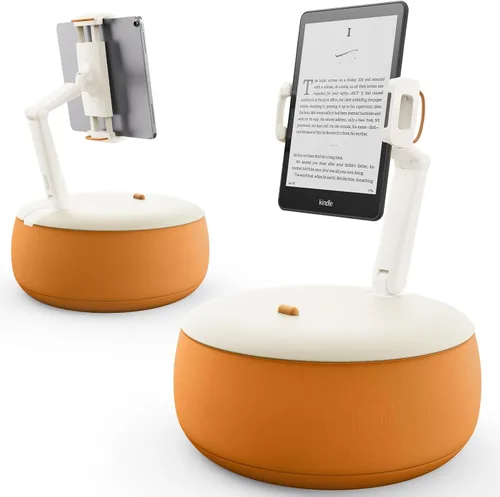 Vista 10 de SAIJI Soporte de Almohada Kindle, Soporte para iPad Compatible con 4.7"-15.6" Kindle, Teléfono, iPad, Soporte Ajustable de 360° para Tableta