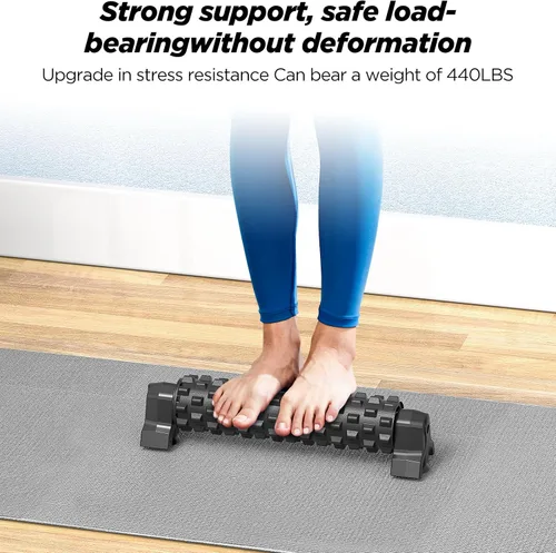 Vista 3 de Foam Roller with Stand, 21 inch Trigger Point Deep Tissue Massage Foam Roller with Suction Cup,Medium Density Grid Bracket Foam Rollers, Myofascial