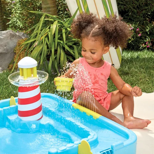 Vista 3 de Little Tikes Splash Beach Mesa de Agua Splash Pad para Niños, Niños, Niñas de 2+ Años