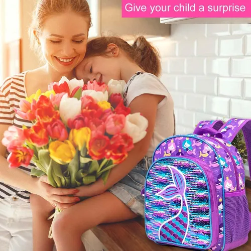 Vista 3 de Mochila infantil para niñas y niños mochila preescolar para niños