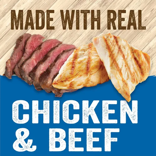 Vista 3 de Evolve Receta de pollo y carne de res sin granos en salsa húmeda para gatos 3 oz - 24 pk