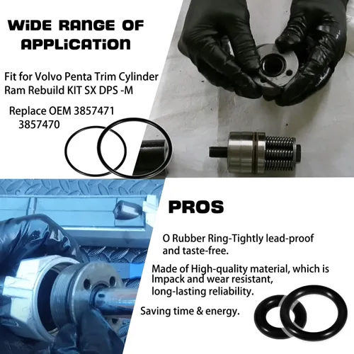Vista 4 de Para Volvo Penta Trim Cilindro Ram Rebuild Kit SX DPS-M 3857471 3857470 FSM007