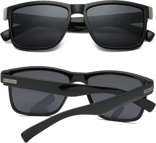 Vista 3 de DUBERY Gafas de sol polarizadas vintage para hombres y mujeres, gafas de sol cuadradas retro D518