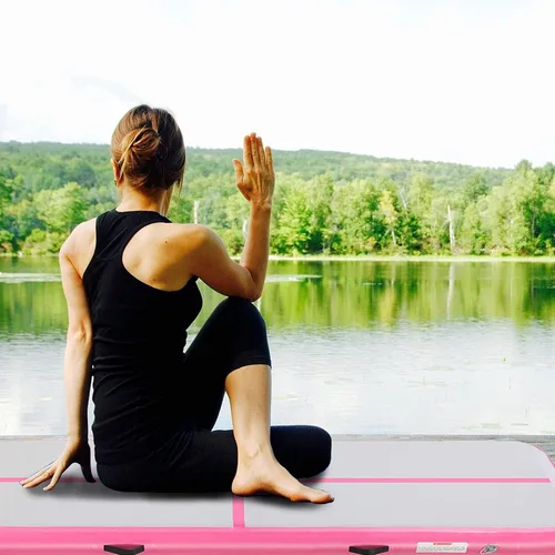 Vista 5 de EDOSTORY Inflatable Air Gymnastics Mat 10ft/13ft/16ft/20ft Training Mats 4 inches thick Gymnastics Tracks for Home/Training/Cheerleading/Yoga/Water