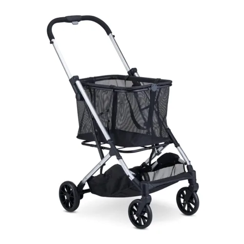 Vista 9 de Joovy Carrito de compras Boot X2 con capacidad de peso total de 122 libras, bolsas extraíbles dobles, neumáticos giratorios para una fácil