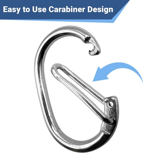 Vista 2 de Broche rápido con etiqueta de identificación de mascota – Acero inoxidable. Etiqueta de identificación duradera y resistente, conector para cierre