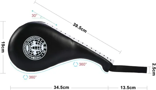 Vista 3 de Taekwondo Double Kick Pad,Target Karate Kickboxing Training TKD Kicking Pad,Practice Kick Target Training Double Face Kick Foot Pad,Equipo de artes