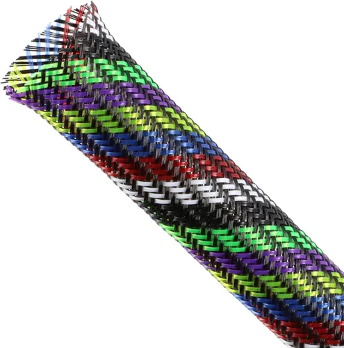 Vista 14 de Funda de cable trenzada, funda de cable trenzada expandible de PET, gestión de cables de malla flexible para audio, video y otros dispositivos