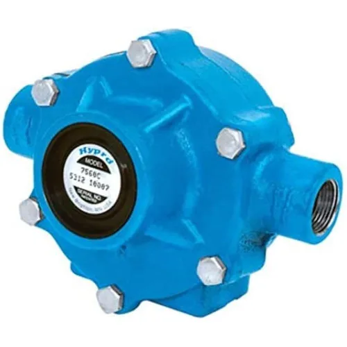 PENTAIR HYPRO 7560C Bomba de 8 rodillos, hierro fundido, 22.5 GPM, 300 PSI, 1000 RPM, puertos NPT de 3/4 pulgadas, sello Viton, eje sólido de 15/16