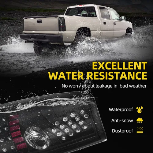 Vista 5 de DWVO Luces Traseras LED Conjunto de Luces Traseras Compatible con 1999 2000 2001 2002 2003 2004 2005 2006 Chevy Silverado / Estilo de Cuerpo 2007