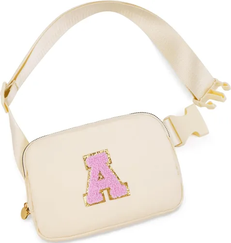 Vista 124 de Bolsa de cinturón para niñas y mujeres, bolsas cruzadas, riñonera, riñonera personalizada, Negro, Small