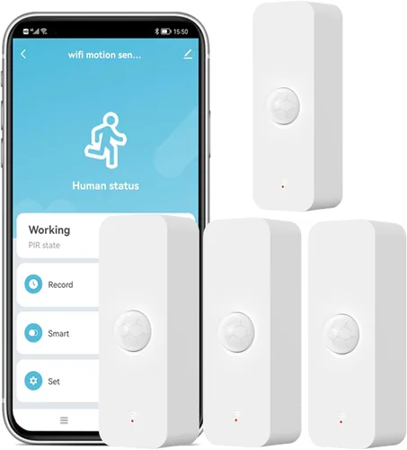 Vista 8 de Sensor de movimiento PIR inteligente: detector de movimiento WiFi con alertas de notificación de aplicaciones, sensor de contacto inalámbrico