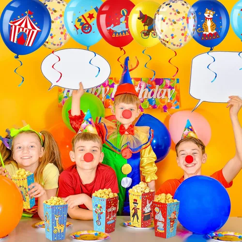 Vista 7 de Tiamon 32 piezas de suministros de fiesta de carnaval, cajas de palomitas de maíz de circo, cajas de papel de circo de 6 pulgadas, cajas de dulces