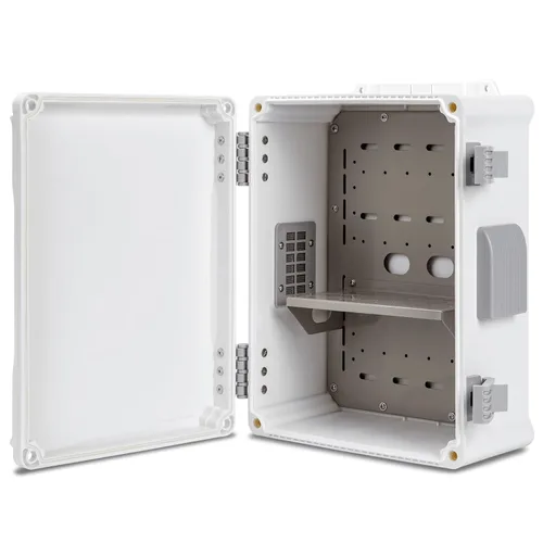 Vista 24 de Namunanee - Caja de conexiones eléctricas para exterior, recinto resistente al agua de ABS con panel de montaje interno y tapa con bisagras, 9.2" H