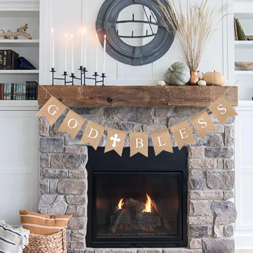 Vista 7 de CHRORINE Kit de pancartas de la primera comunión, decoraciones de bautismo para niños y niñas, decoraciones de confirmación de primera comunión