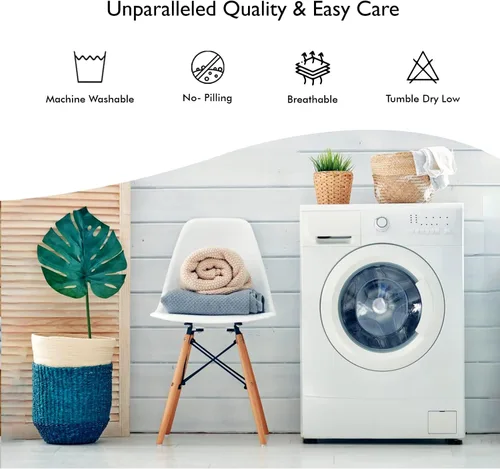 Vista 9 de Juego de funda de edredón tamaño individual de Linenwalas - De viscosa derivada del bambú, suave, transpirable, ligera, funda de edredón refrescante