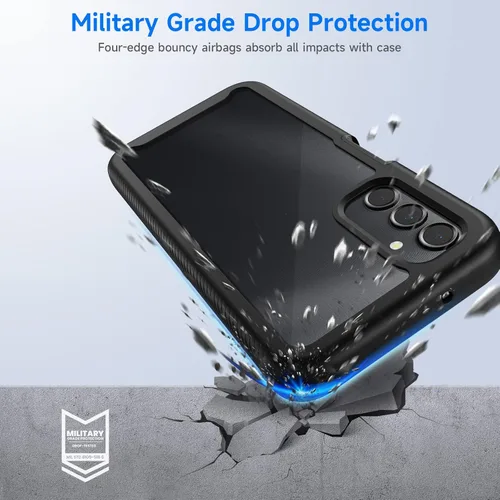 Vista 2 de seacosmo Diseñada para funda de teléfono Galaxy A14 5G, cubierta de cuerpo completo a prueba de golpes, con protector de pantalla integrado, funda