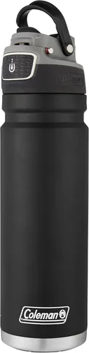 Vista 6 de Coleman Autoseal FreeFlow - Botella de agua de acero inoxidable, color negro, 24 onzas
