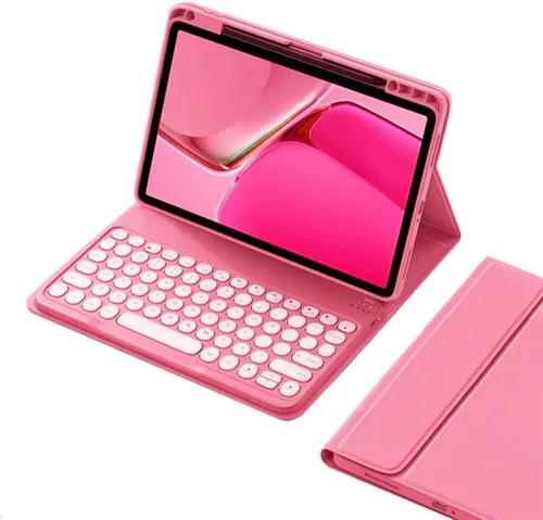 Vista 5 de Bonita funda de teclado compatible con iPad de 9ª, 8ª, 7ª generación de 10.2 pulgadas, Air 3ª generación/Pro de 10.5 pulgadas, funda de teclado